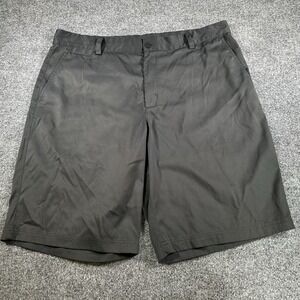 NIKE Dri-Fit Shorts Men's 36 Black Golf Essential Flat Front Standard Fit Chino